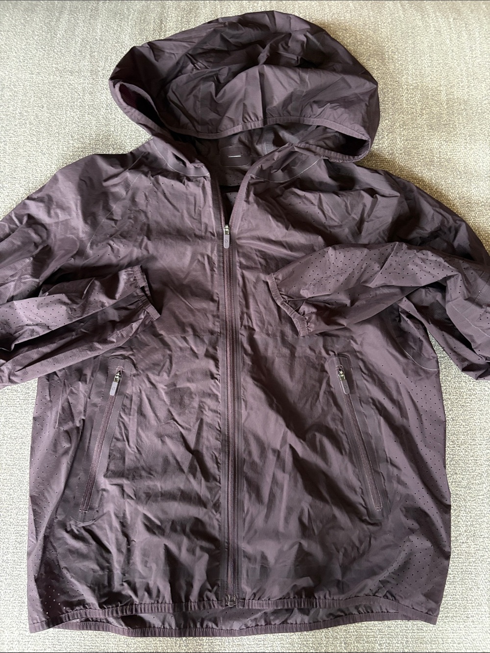 LULULEMON Windbreaker Jacket Packable Thin Lightweight Nylon Mesh Sz 6